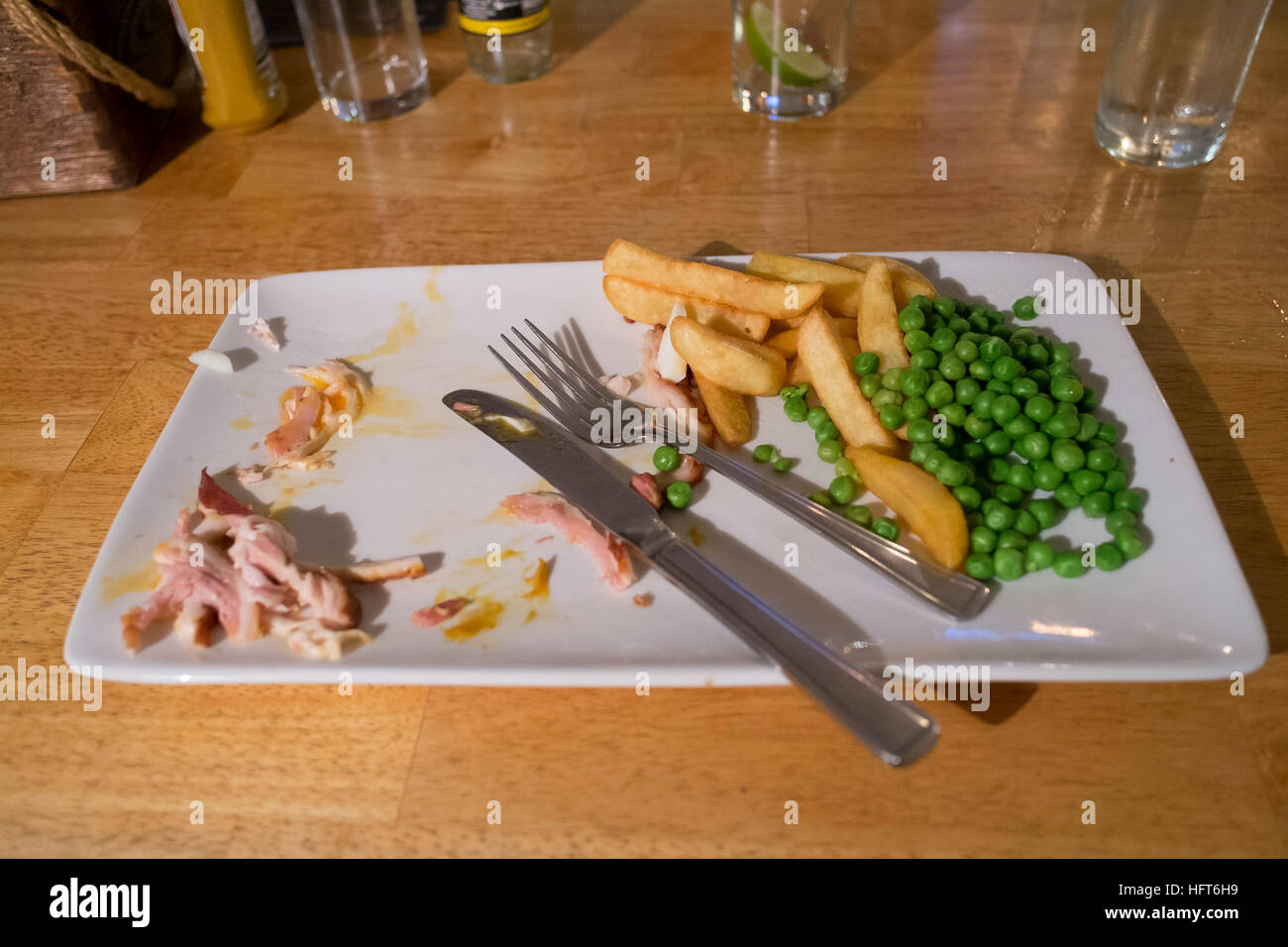 I resti di un pasto. Foto Stock