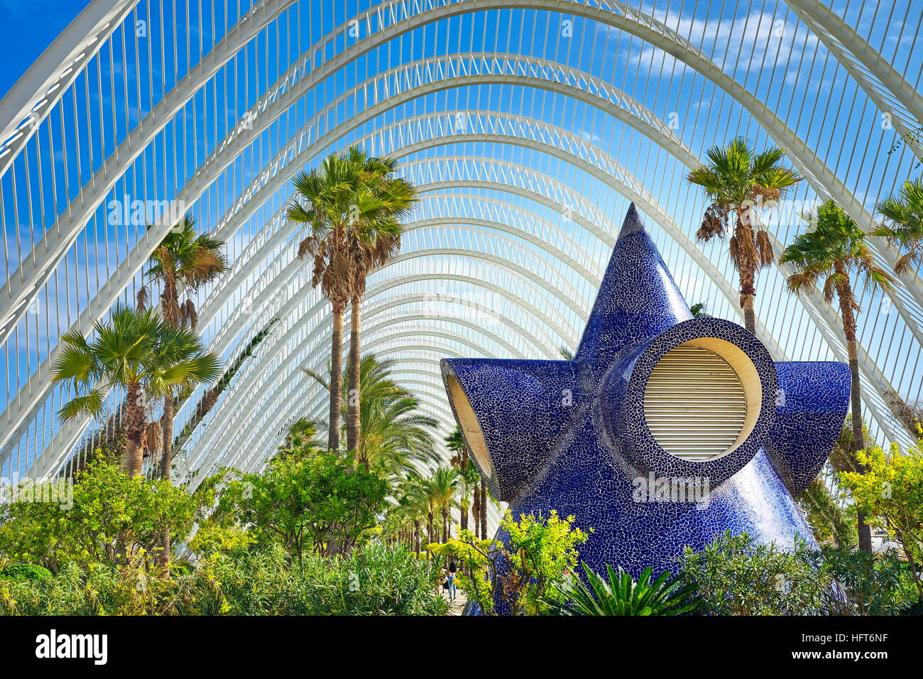 La Città delle Arti e delle Scienze di Valencia, Spagna Foto Stock