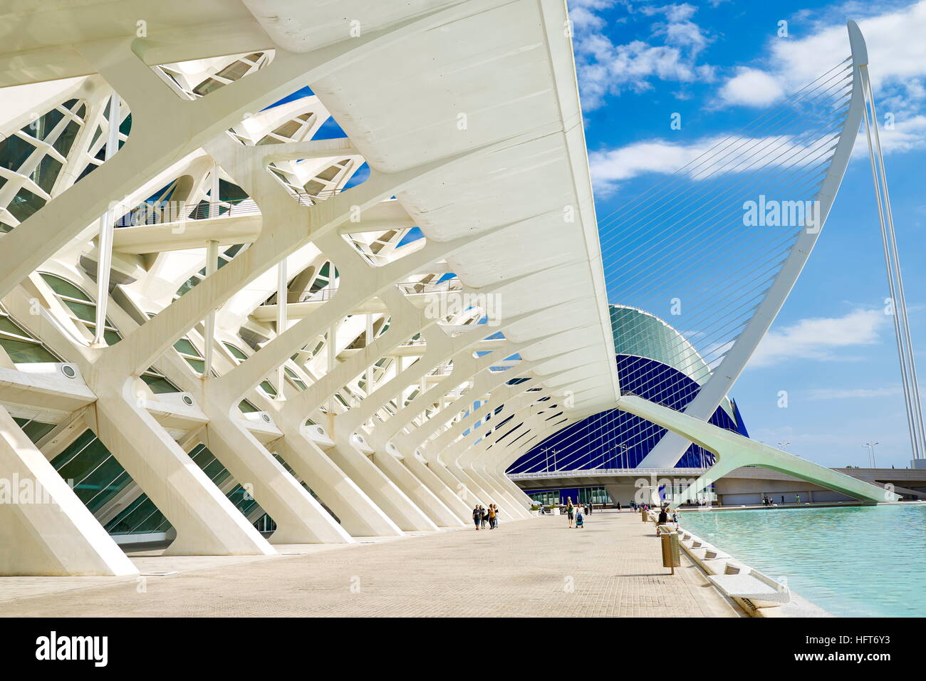 La Città delle Arti e delle Scienze di Valencia, Spagna Foto Stock