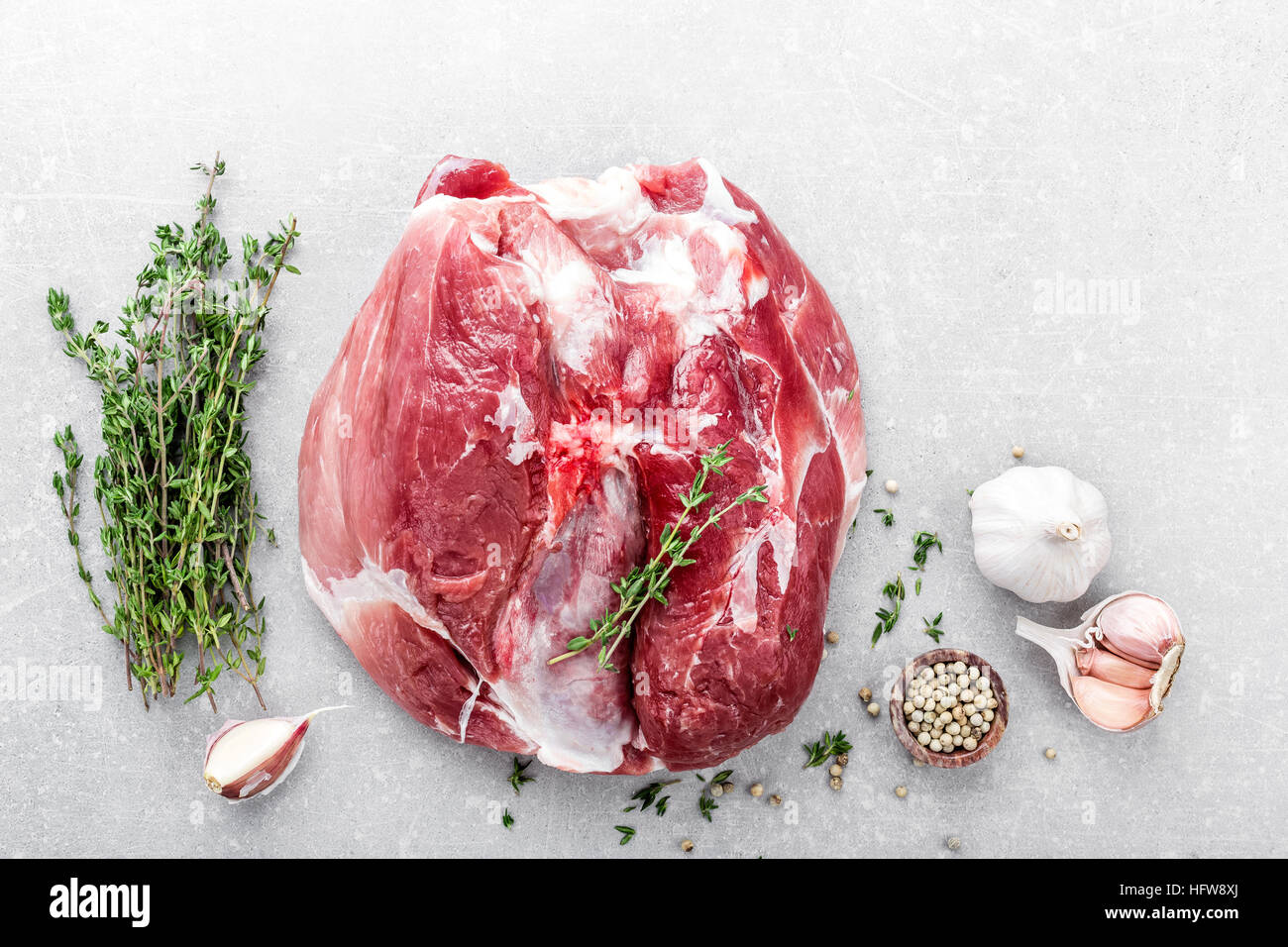 Crudo fresco di taglio di carne Foto Stock