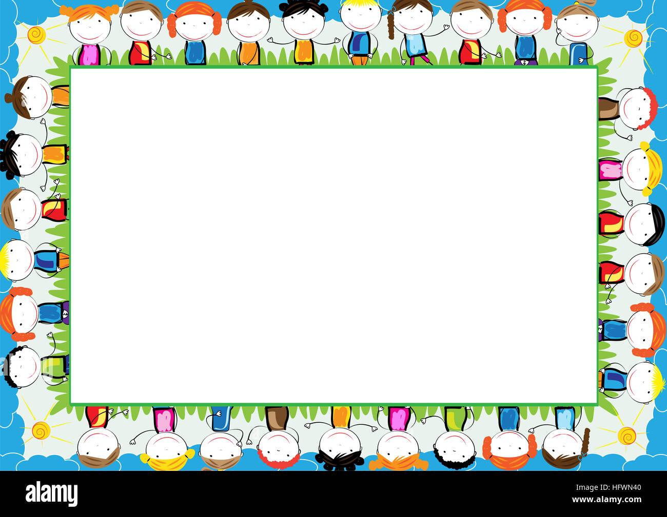 Cornice colorata per bambini Foto stock - Alamy