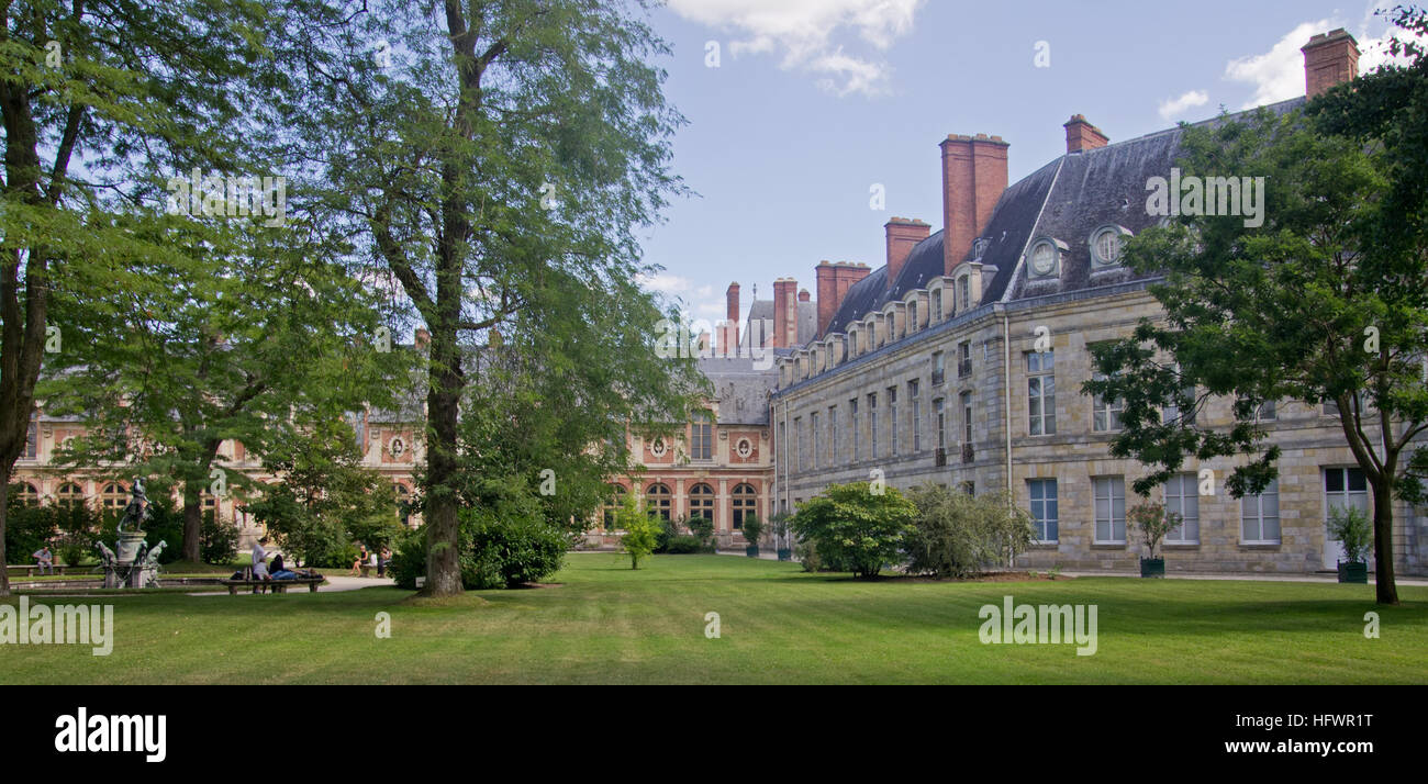 Palazzo Fontainebleau Jardin de Diane Foto Stock