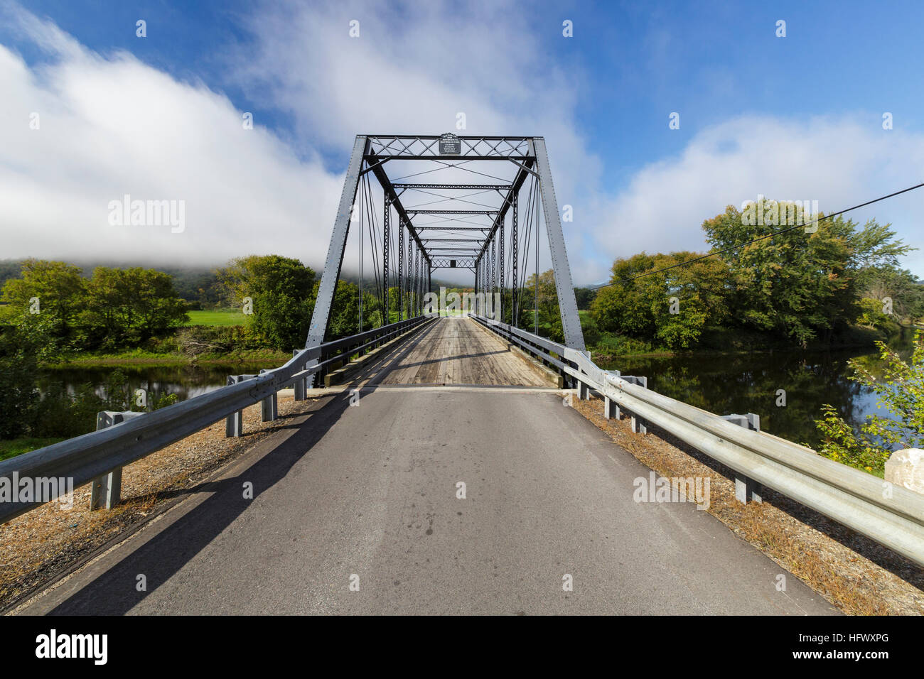 La Janice Peaslee ponte in Stratford, New Hampshire durante i mesi autunnali. Foto Stock