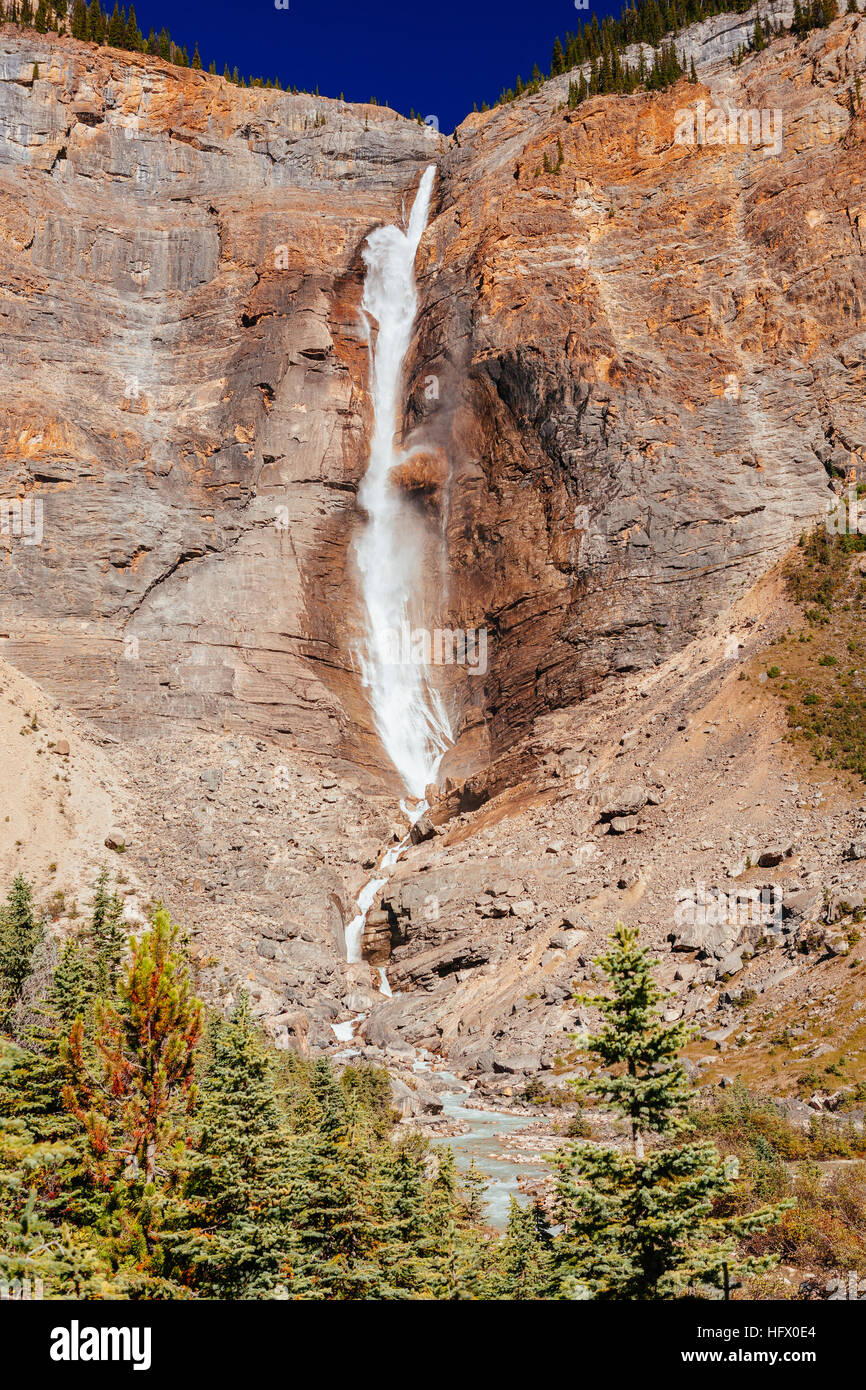 Le Cascate di Takakkaw è una cascata che si trova nel Parco Nazionale di Yoho, British Columbia, Canada. Il suo punto più alto si trova a 302m dalla sua base, rendendo il quarantacinquesimo Foto Stock