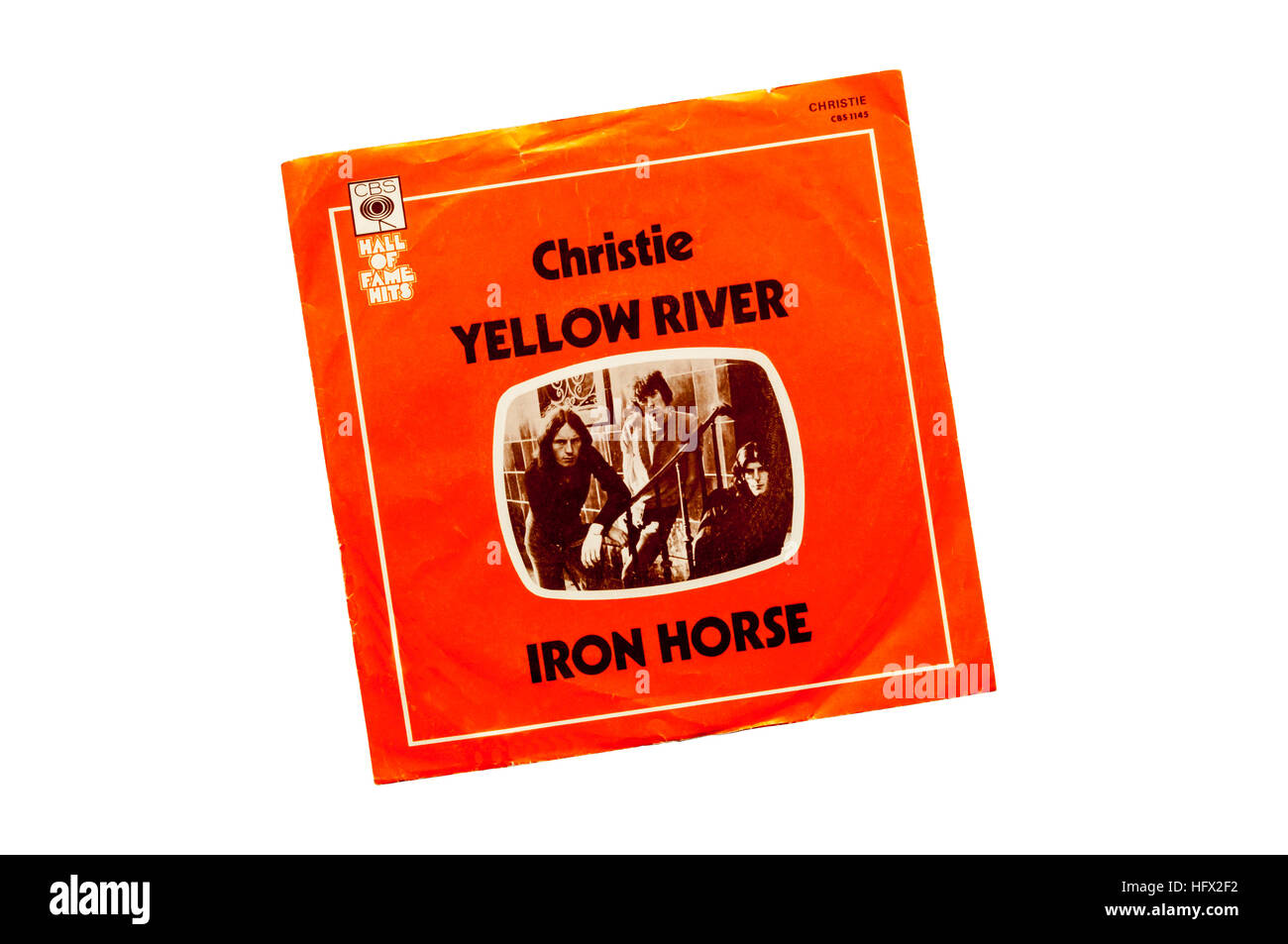 Il Fiume Giallo e il cavallo di ferro dalla inglese rock e pop band Christie, rilasciato dalla CBS. Foto Stock