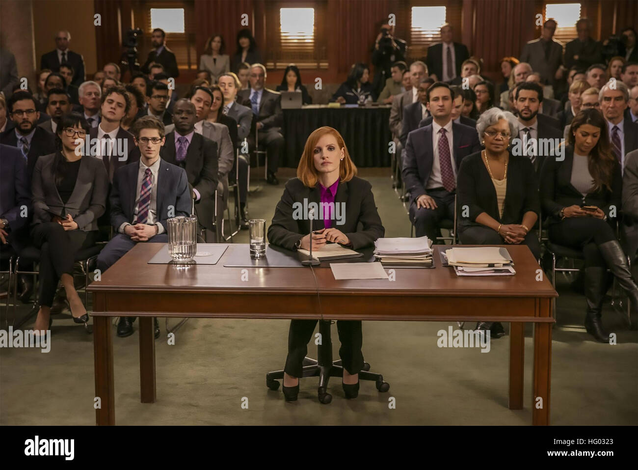 MISS SLOANE 2016 Transfilm produzione con Jessica Chastain Foto Stock