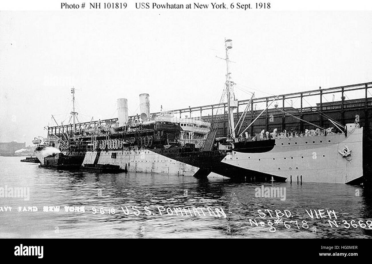 USS Powhatan (ID-3013) Foto Stock