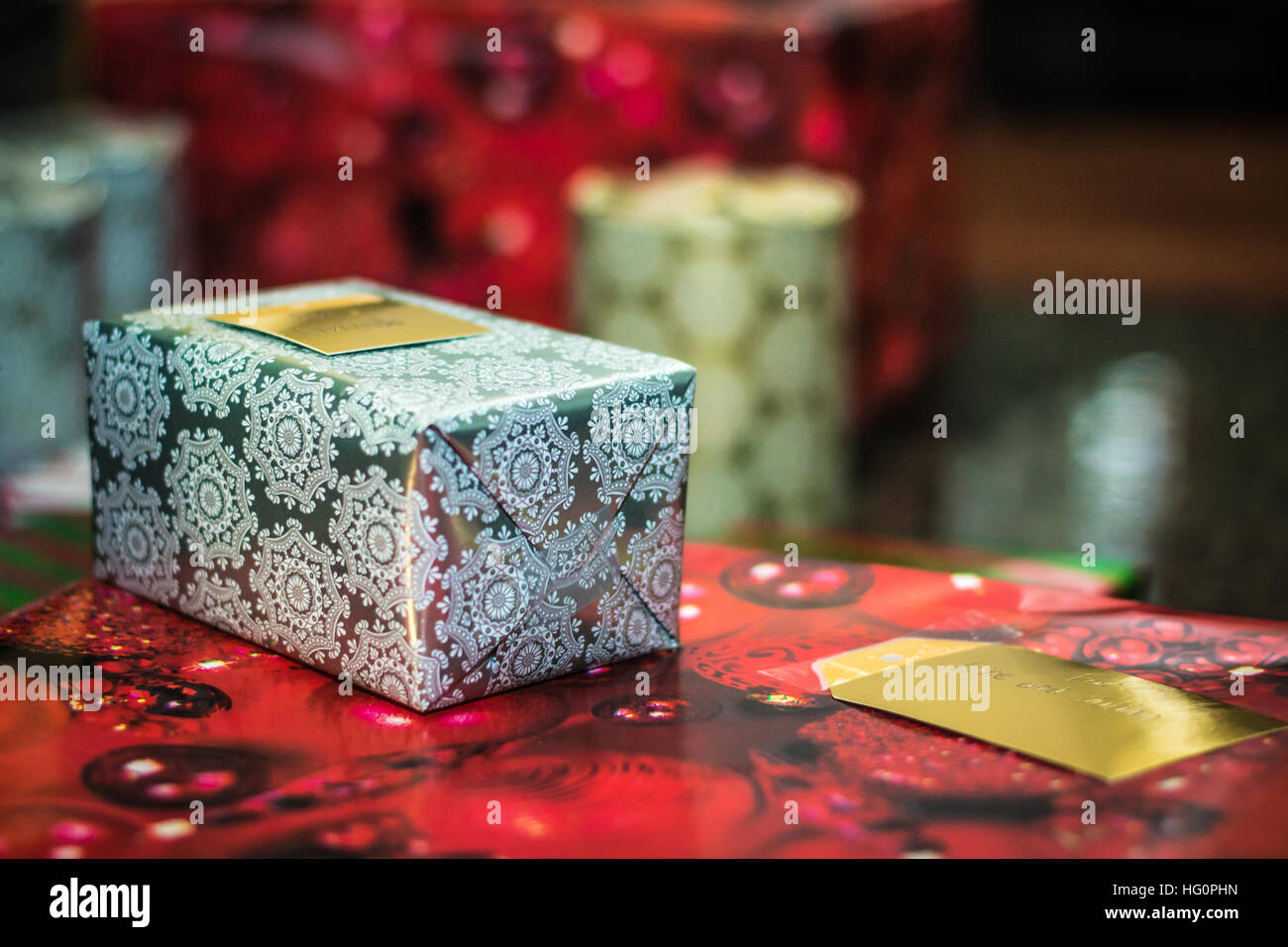 Natale confezione regalo Foto Stock