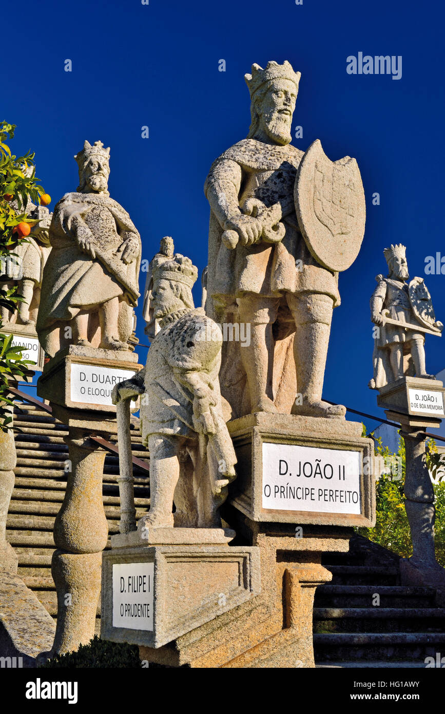 Il Portogallo, il Castelo Branco: scala del re ai vescovi giardino episcopale Jardim Foto Stock
