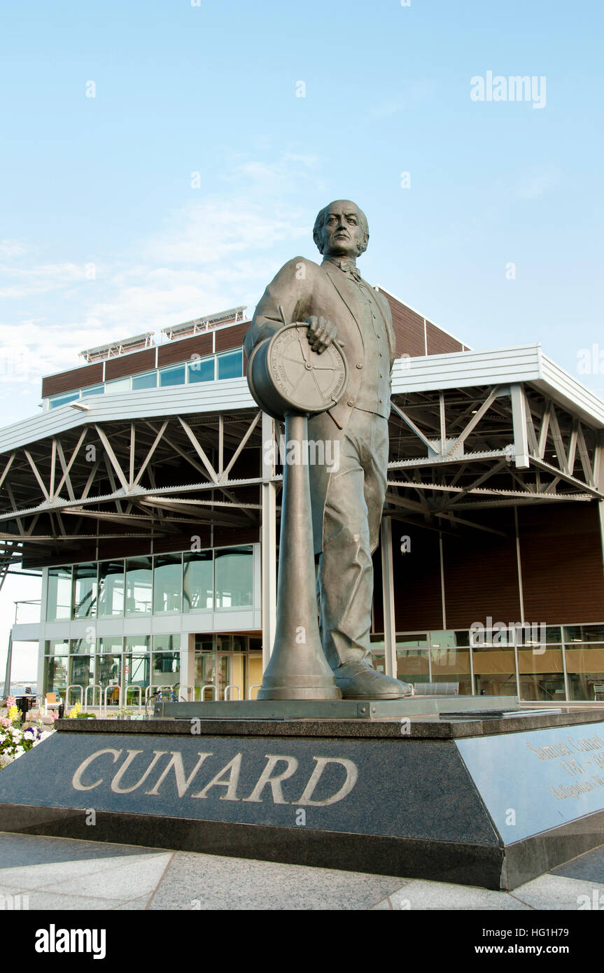Samuel Cunard Memorial statua - Halifax - Nova Scotia Foto Stock