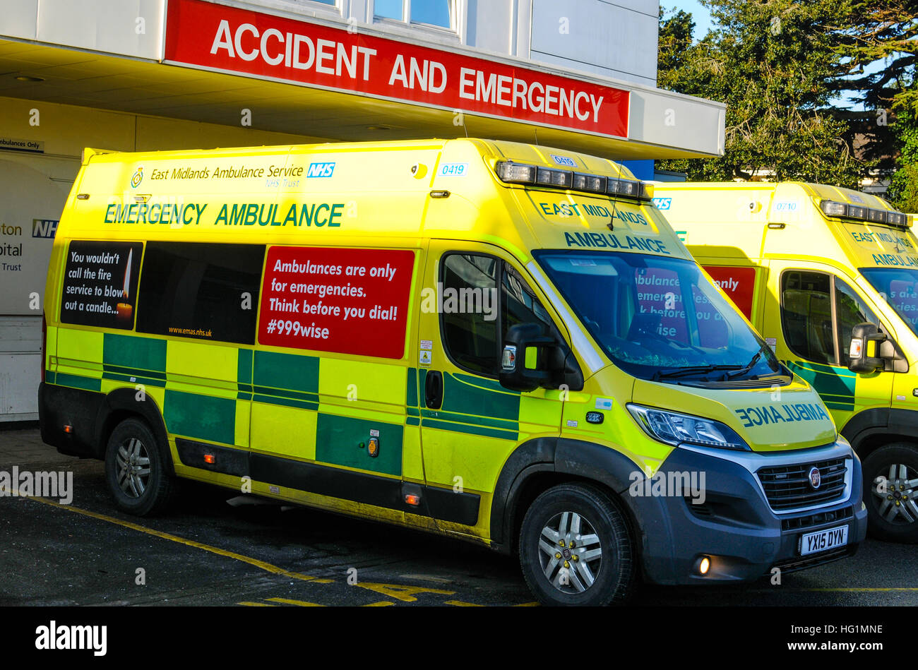 Ambulanza Northampton general hospital Foto Stock