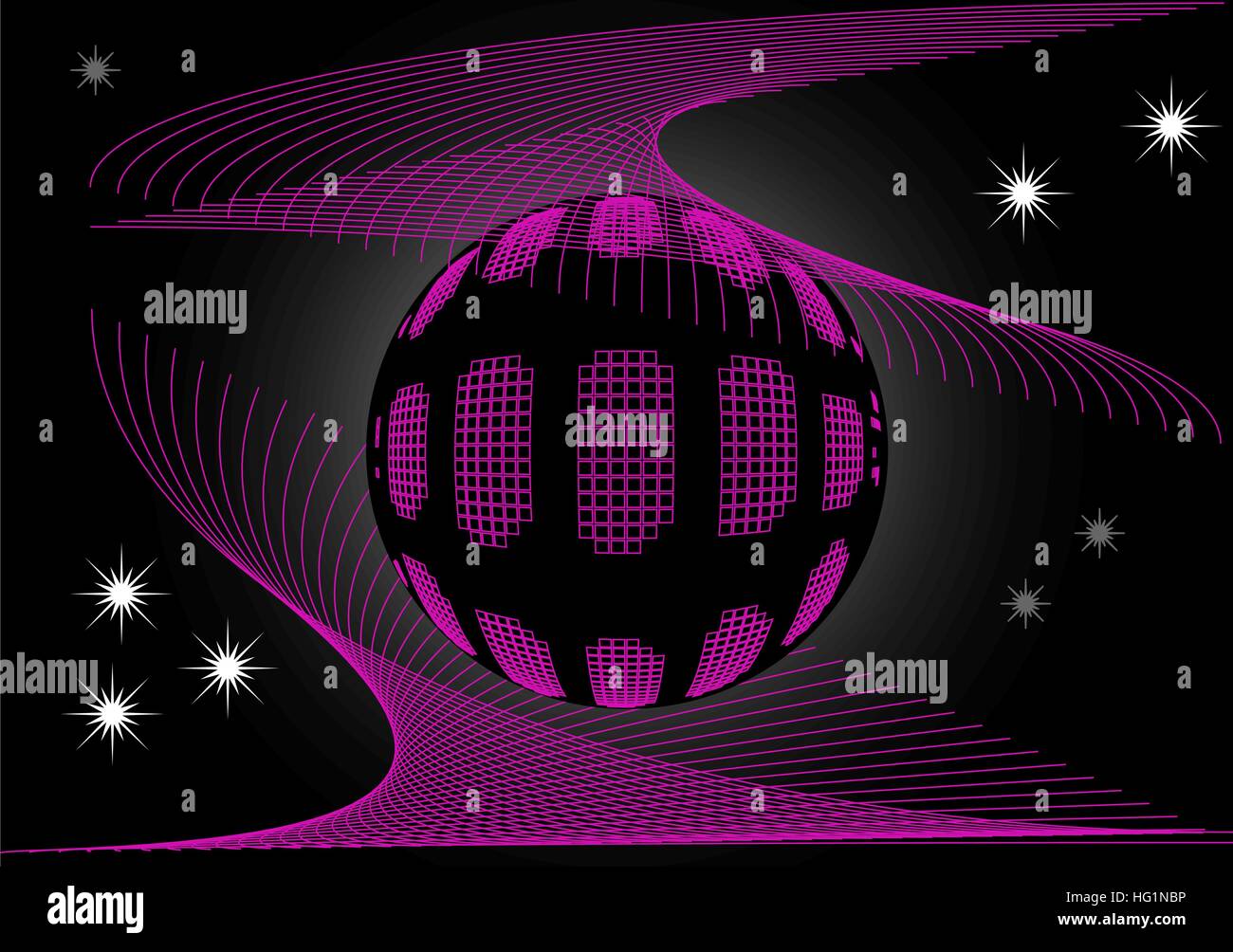 Palla in web cosmica Illustrazione Vettoriale