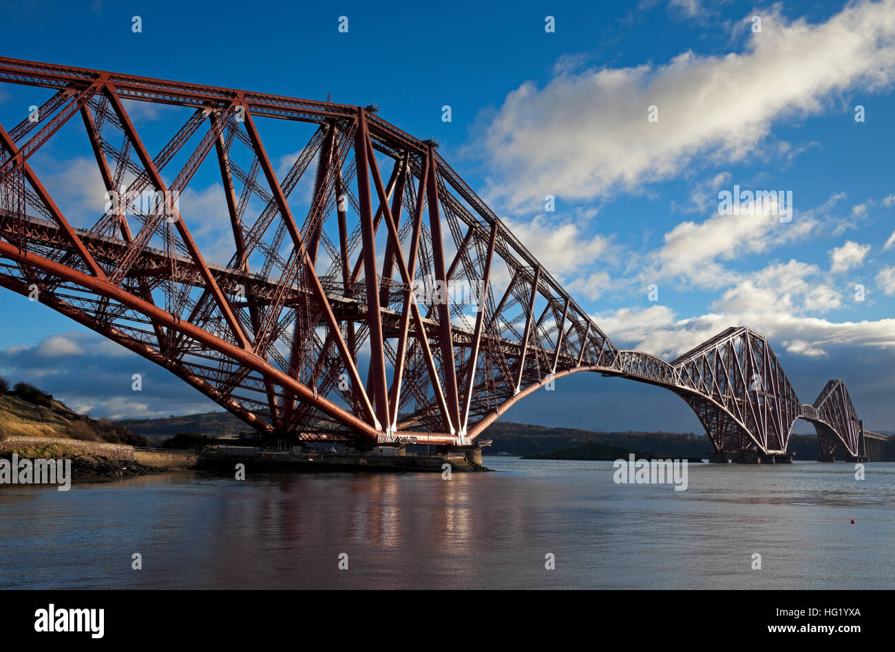 Ponte di Forth Rail, North Queensferry, Edimburgo, Scozia Foto Stock