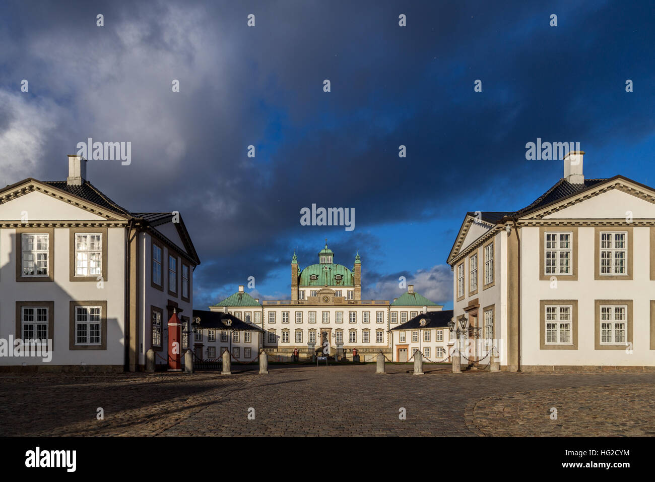 Fredensborg, Danimarca - 02 Gennaio 2017: vista esterna del Palazzo Fredensborg Foto Stock