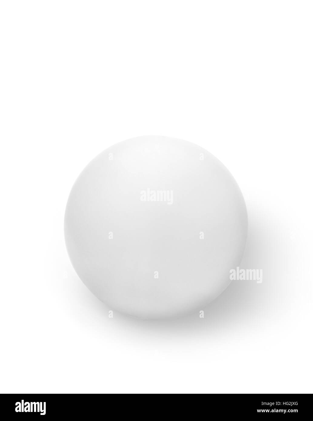 Pallina di ping pong isolato su bianco Foto Stock