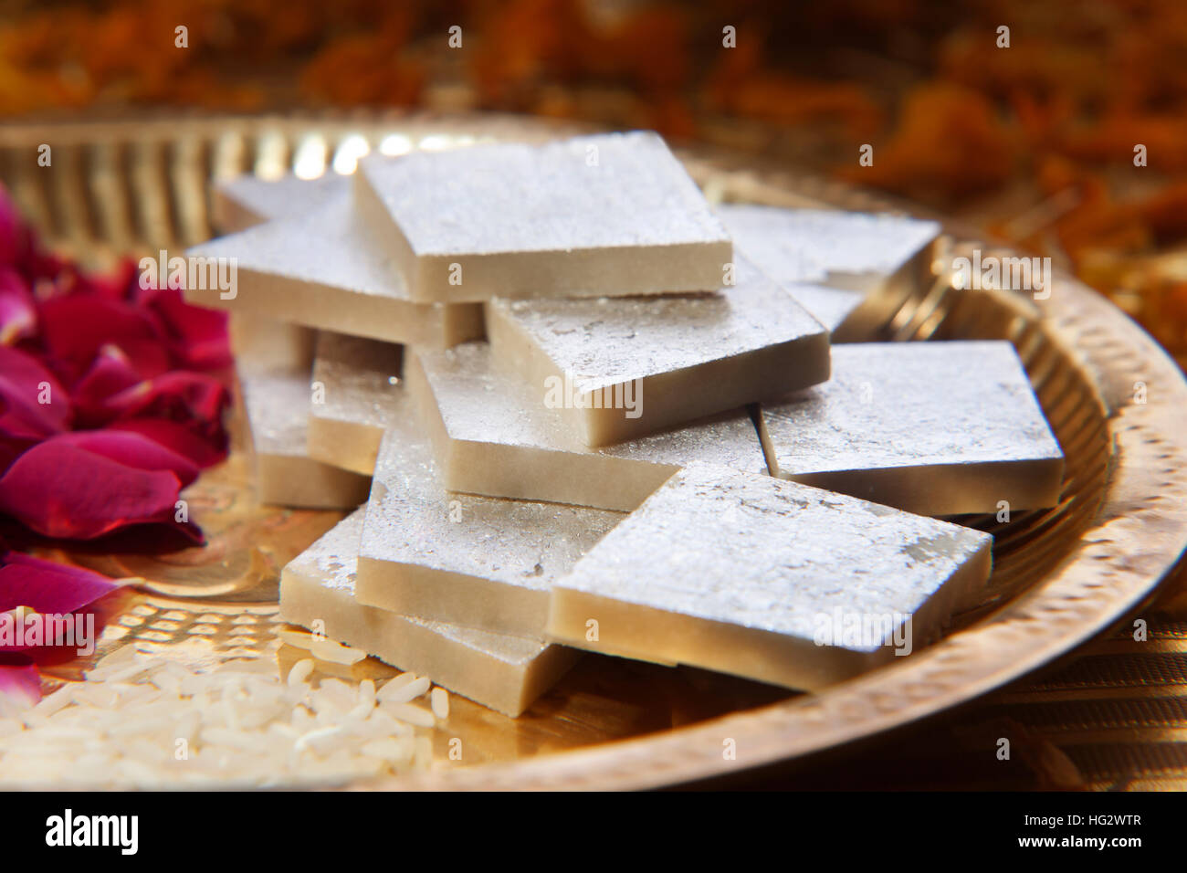 Kaju barfi , indiana dolci Foto Stock