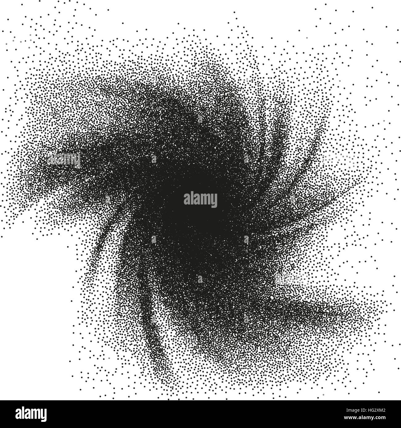 Abstract background dotwork vortex. EPS 10 Illustrazione Vettoriale