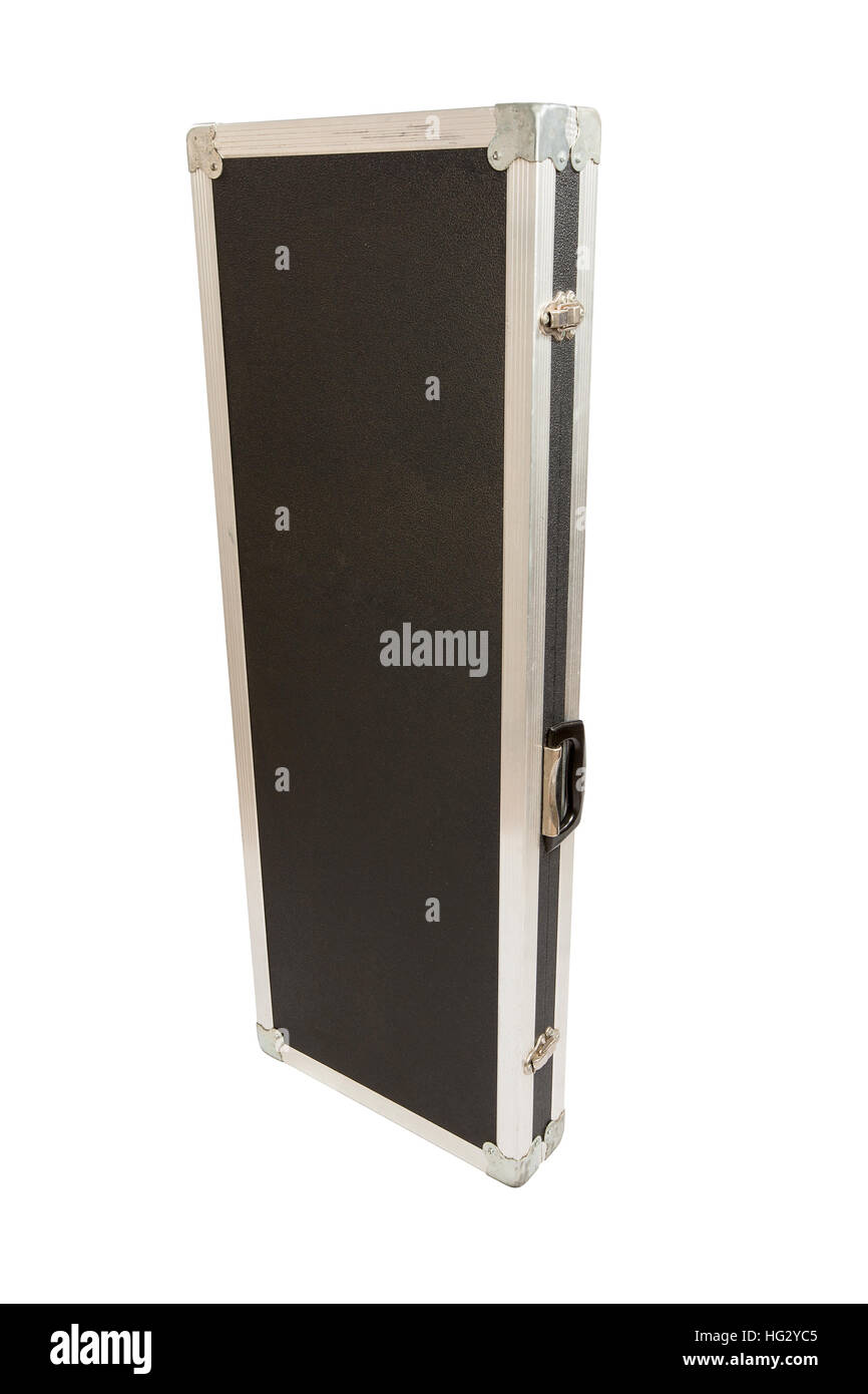 Volo nero caso isolato su uno sfondo bianco Foto Stock