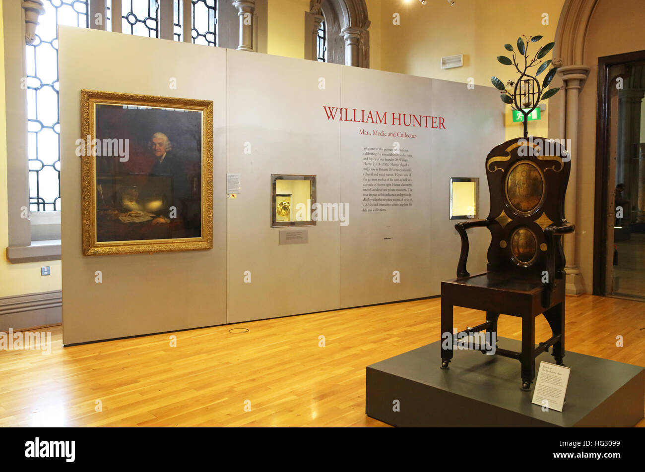Willaim Hunter, il fondatore della Hunterian Museum & Art Gallery, Università di Glasgow, Scozia Foto Stock