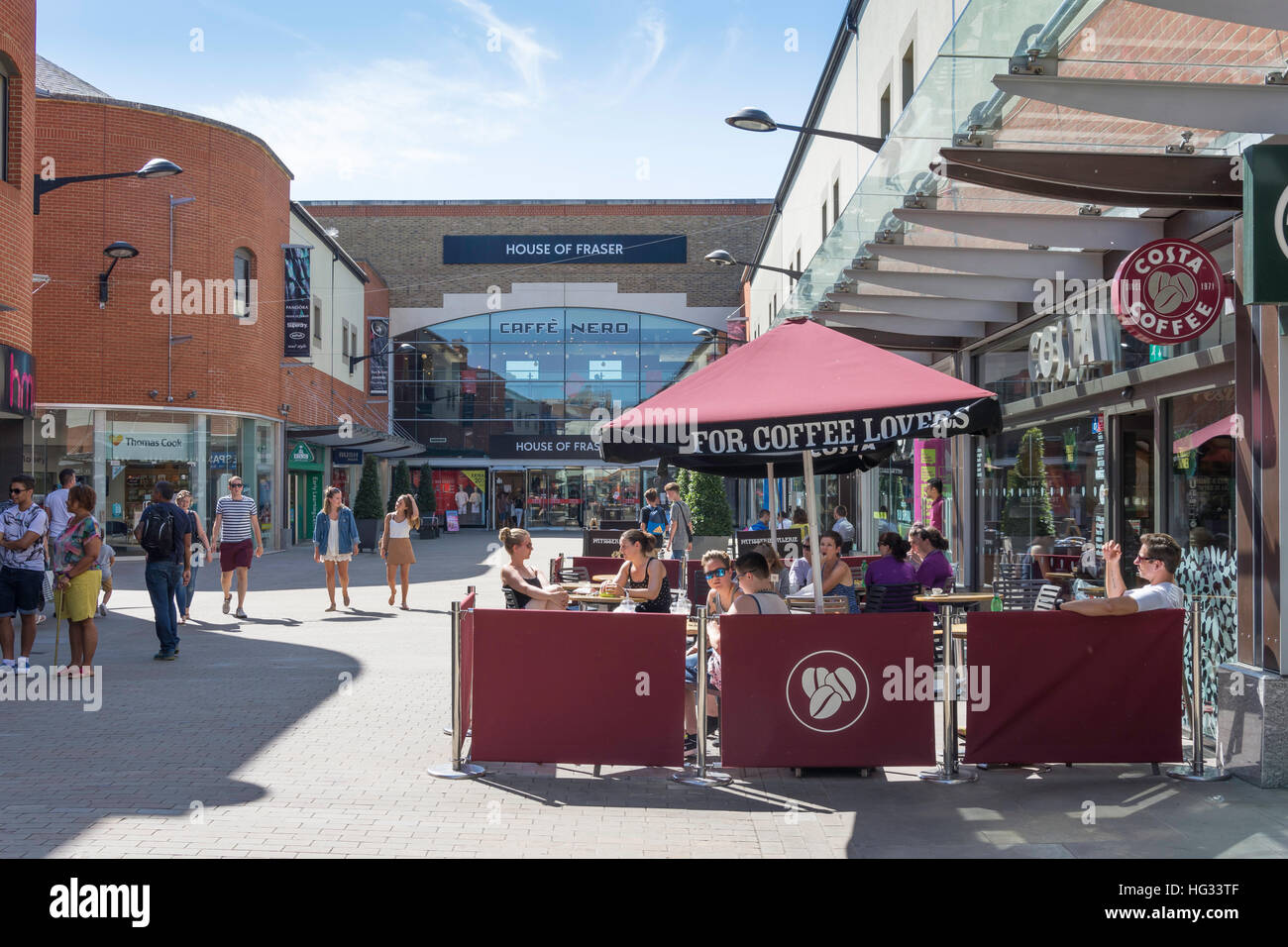 Costa coffee shop, Fremlin passeggiata Shopping Centre, Maidstone Kent, England, Regno Unito Foto Stock
