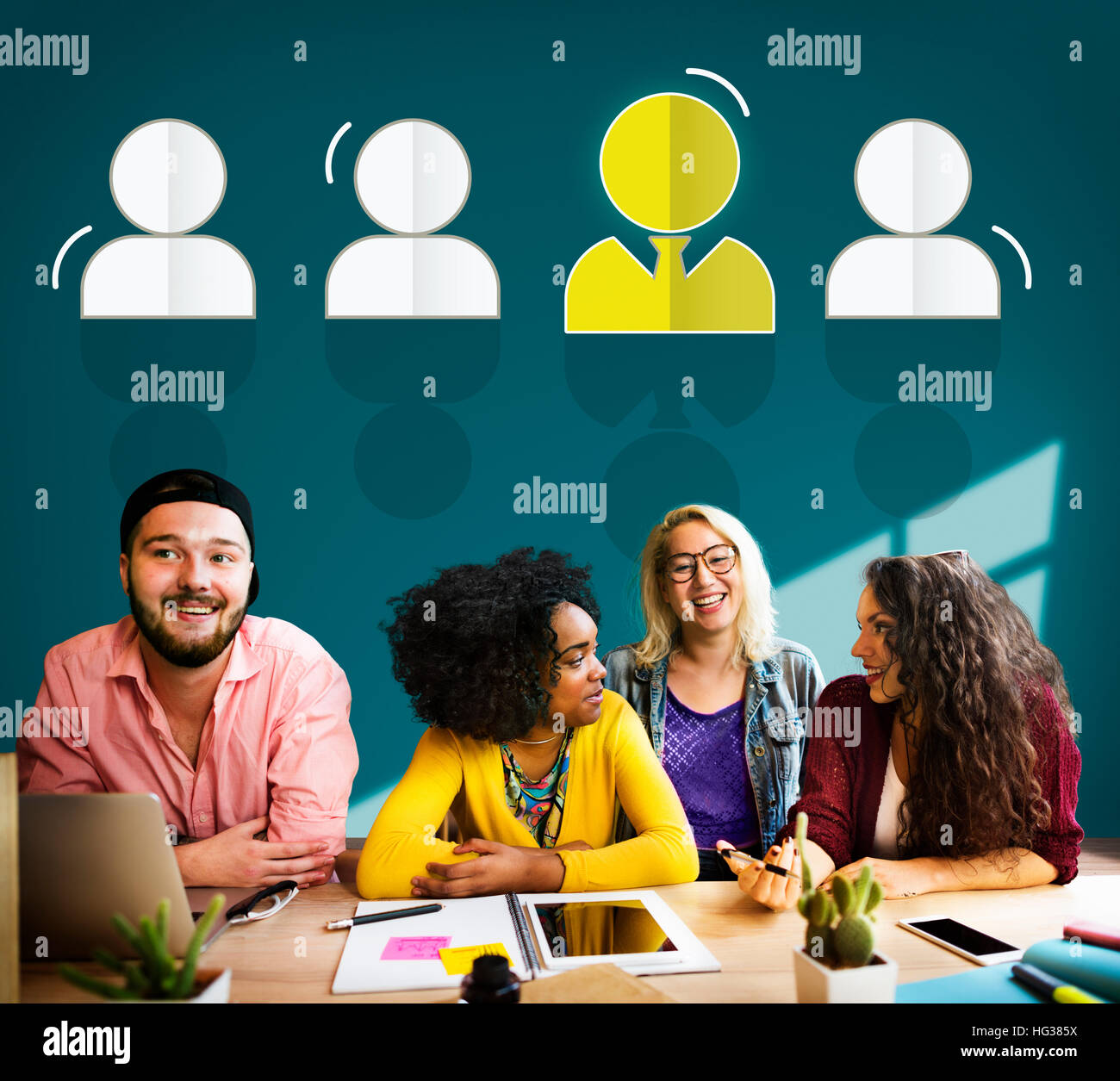Partnership Corporate Team Leader del concetto di font Foto Stock