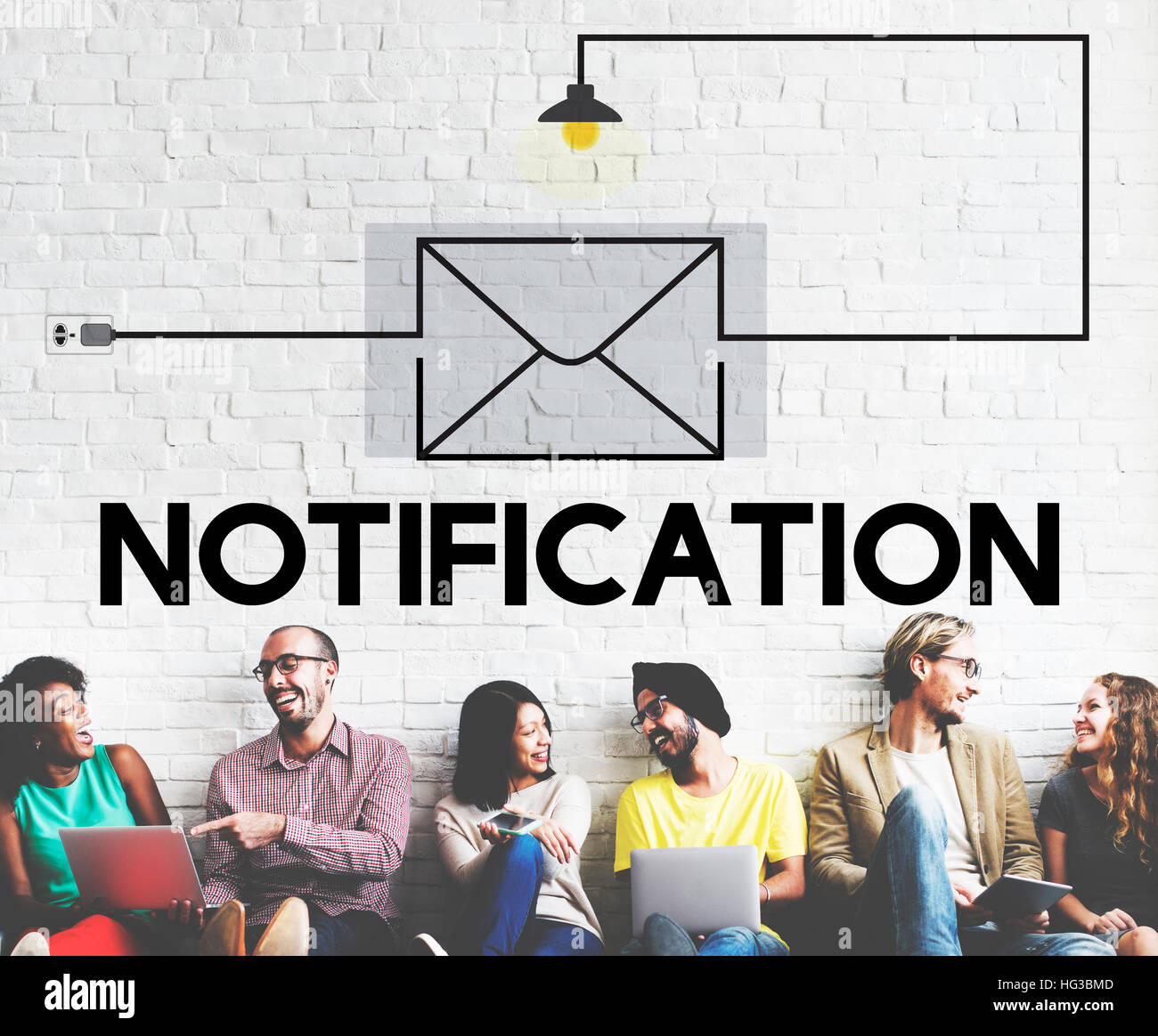 Messaggio di posta elettronica in arrivo il concetto di comunicazione Foto Stock