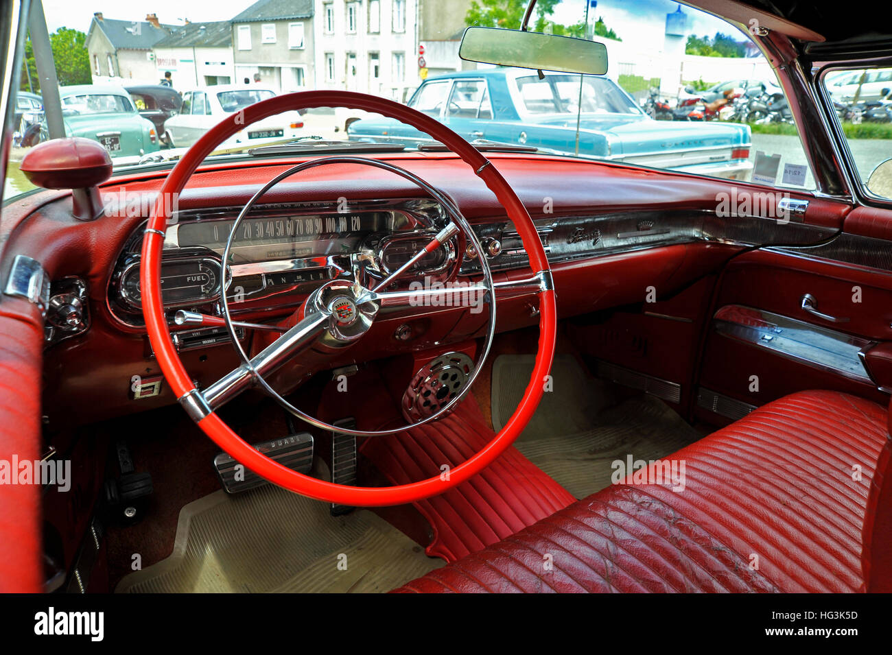 Cadillac Eldorado interni e dash Foto Stock