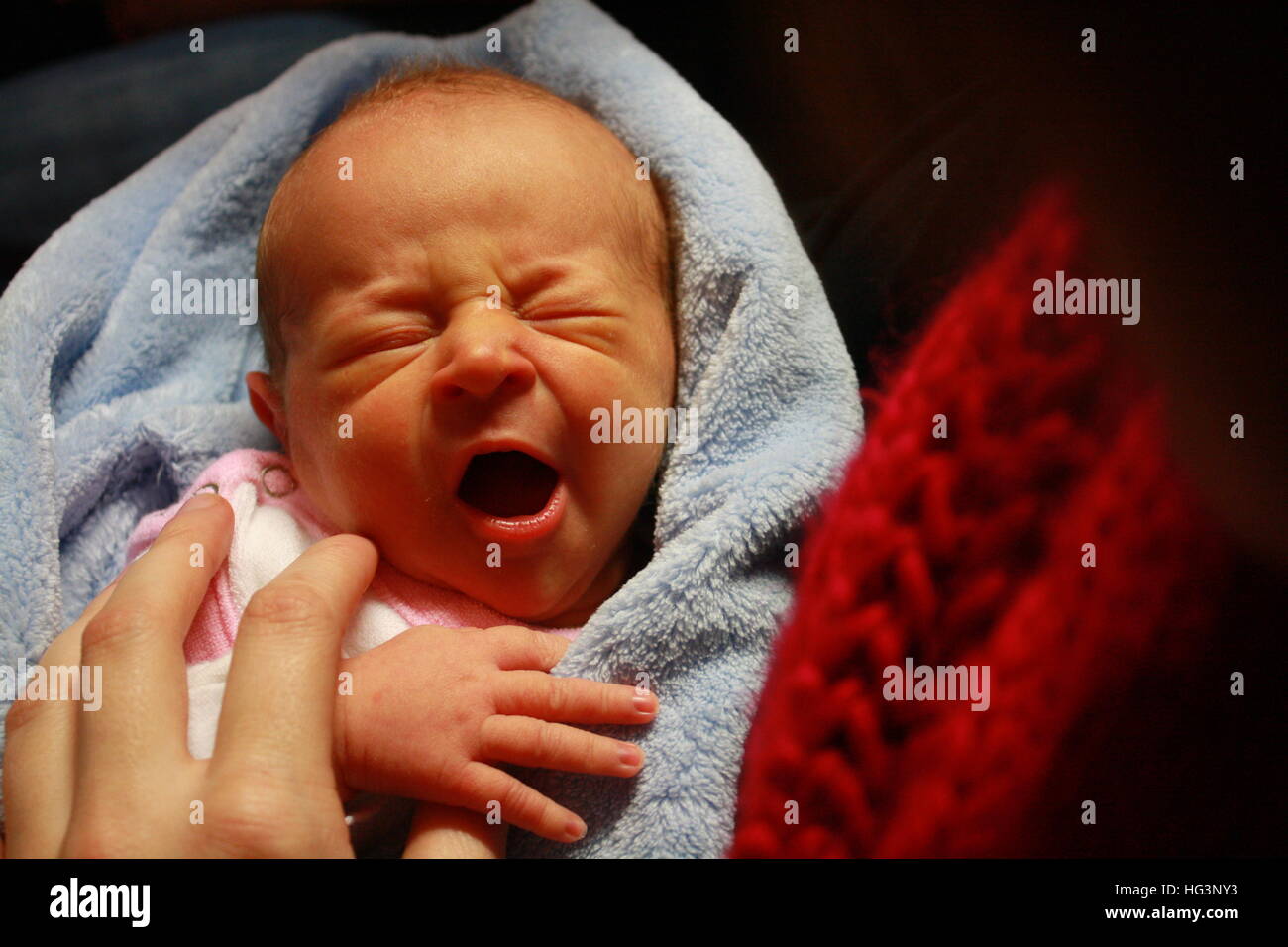 Mio figlio neonato Foto Stock