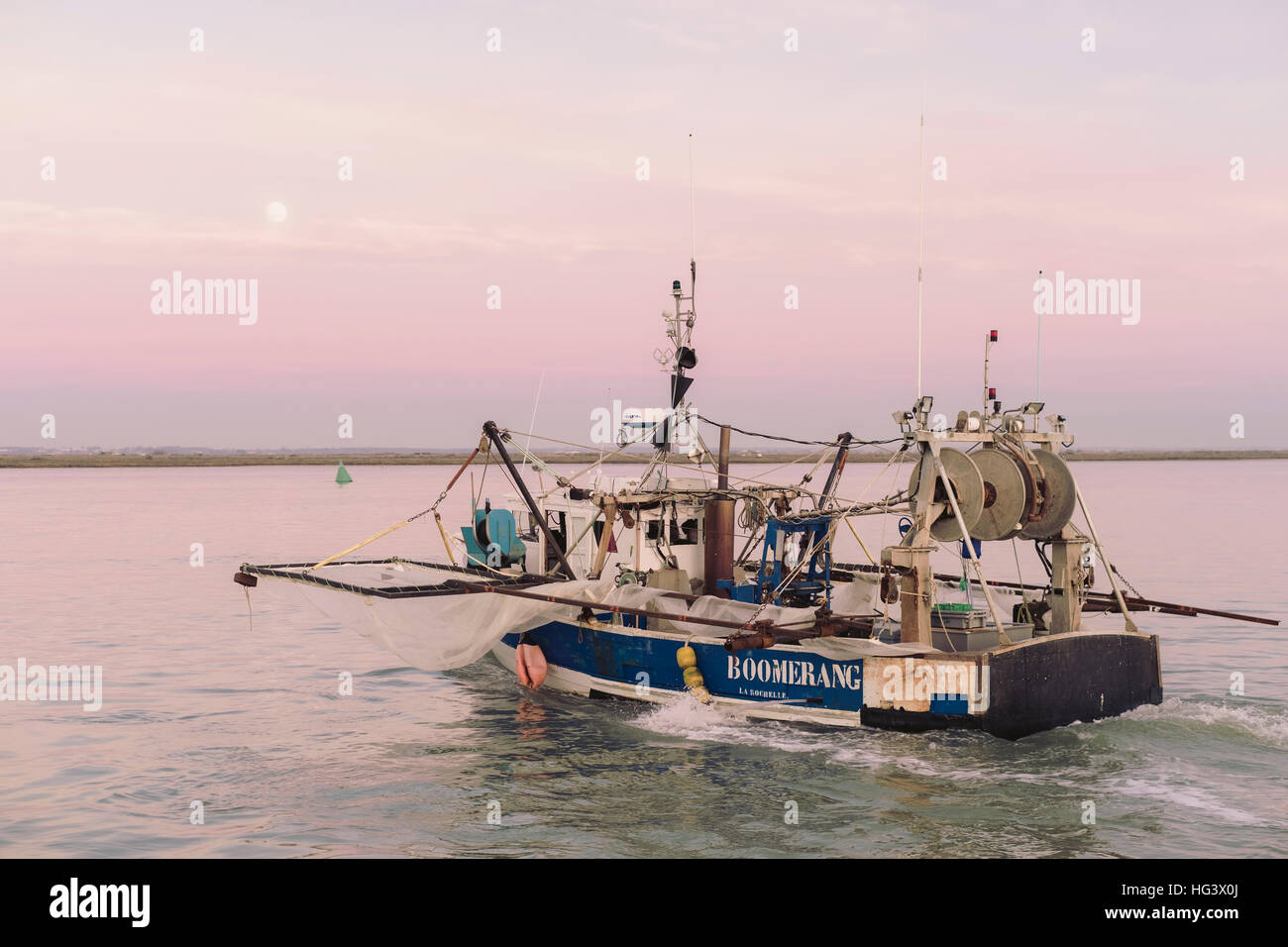 Barca, fisher Foto Stock