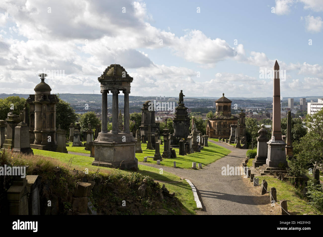 Necropoli di Glasgow, Scotland, Regno Unito. Foto Stock