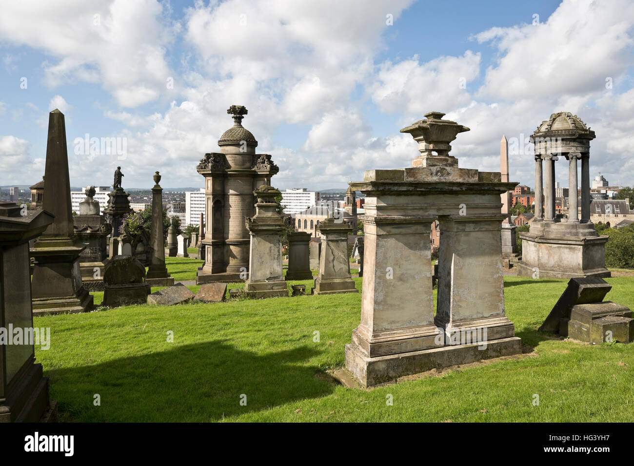 Necropoli di Glasgow, Scotland, Regno Unito. Foto Stock