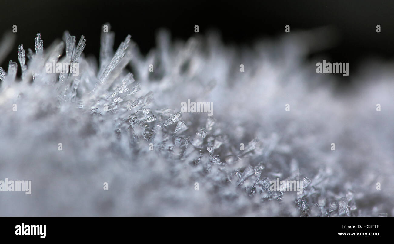 cristalli di ghiaccio Foto Stock