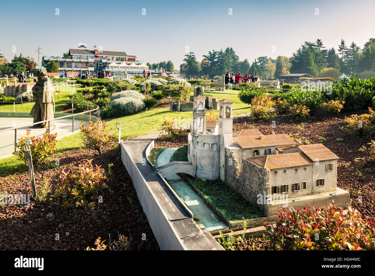 Bergamo, Italia - 30 Ottobre 2016: Leolandia è un parco di divertimenti famoso per la riproduzione in miniatura di Italia con 160 riproduzioni in scala di famou Foto Stock