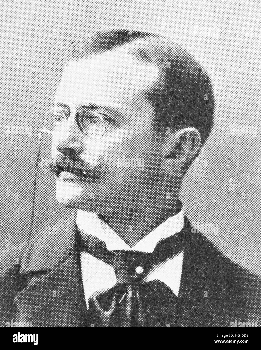 Walter Petersen, nato nel 1862, pittore, Artista, riproduzione di una foto a partire dall'anno 1895, digitale migliorata Foto Stock