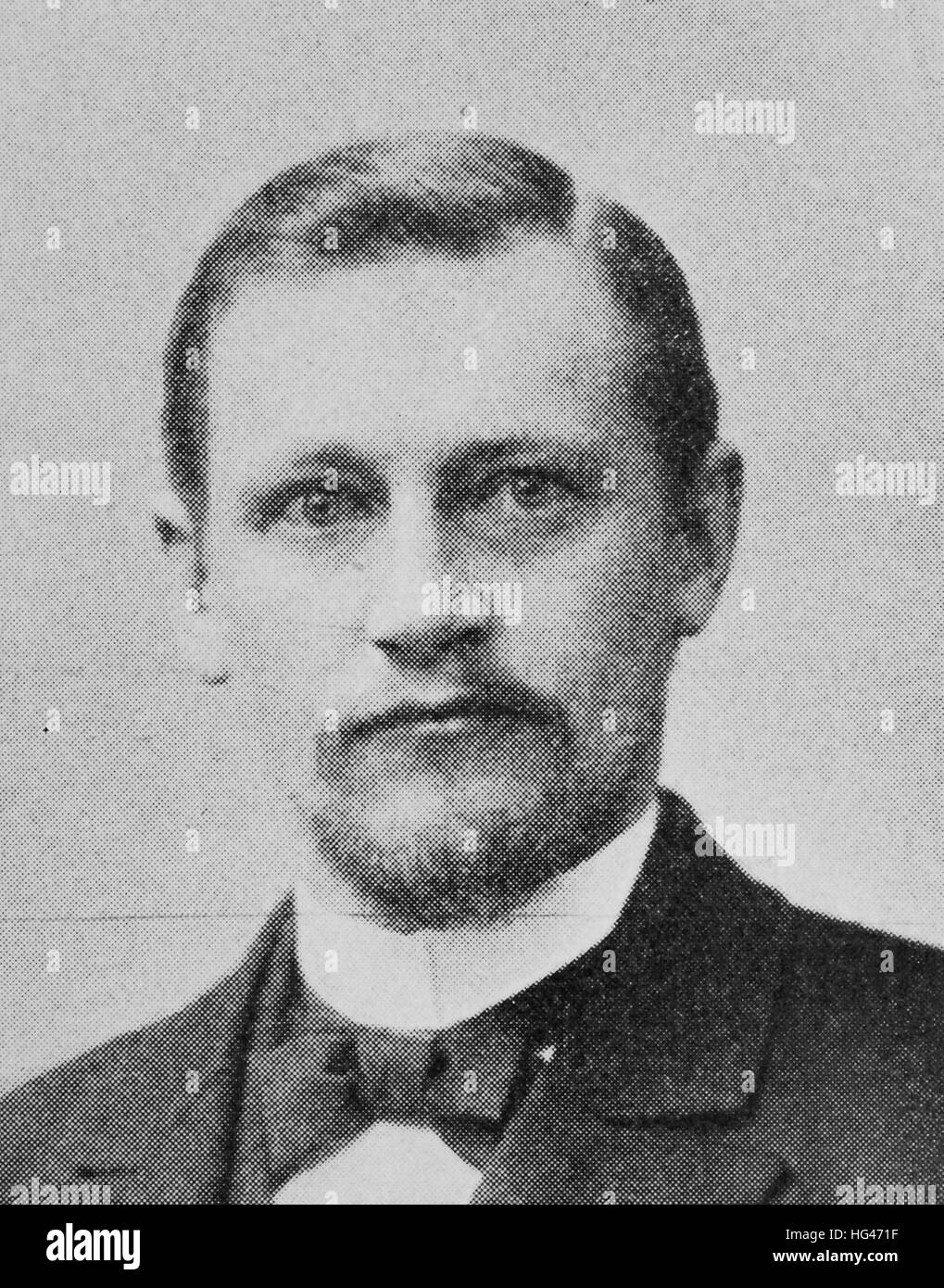 Albrecht Penck, 25 settembre 1858 - 7 marzo 1945, è stato un geografo e geologo tedesco e il padre di Walther Penck., la riproduzione di una foto a partire dall'anno 1895, digitale migliorata Foto Stock