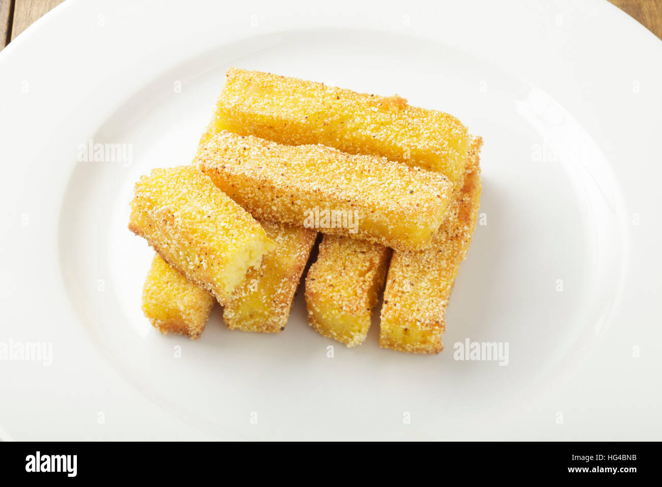 Polenta fries / trucioli Foto Stock