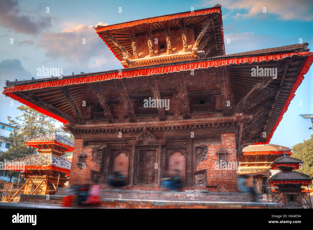 Patan .antica città nella valle di Kathmandu. Il Nepal Foto Stock