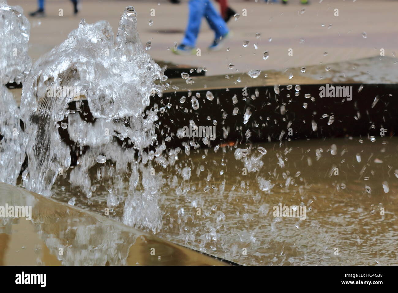 Fontana in città Foto Stock