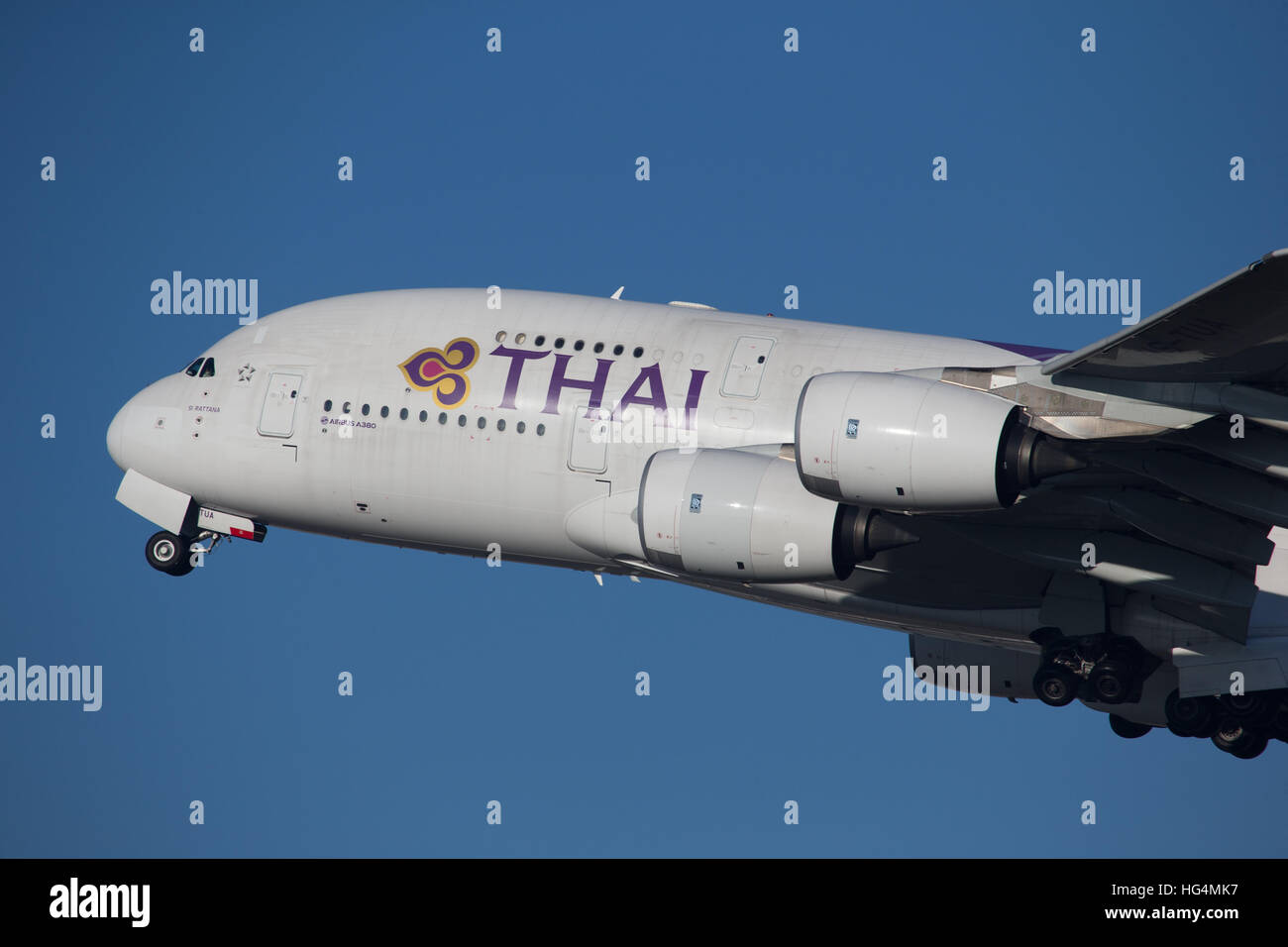 Thai Airways A380 Foto Stock