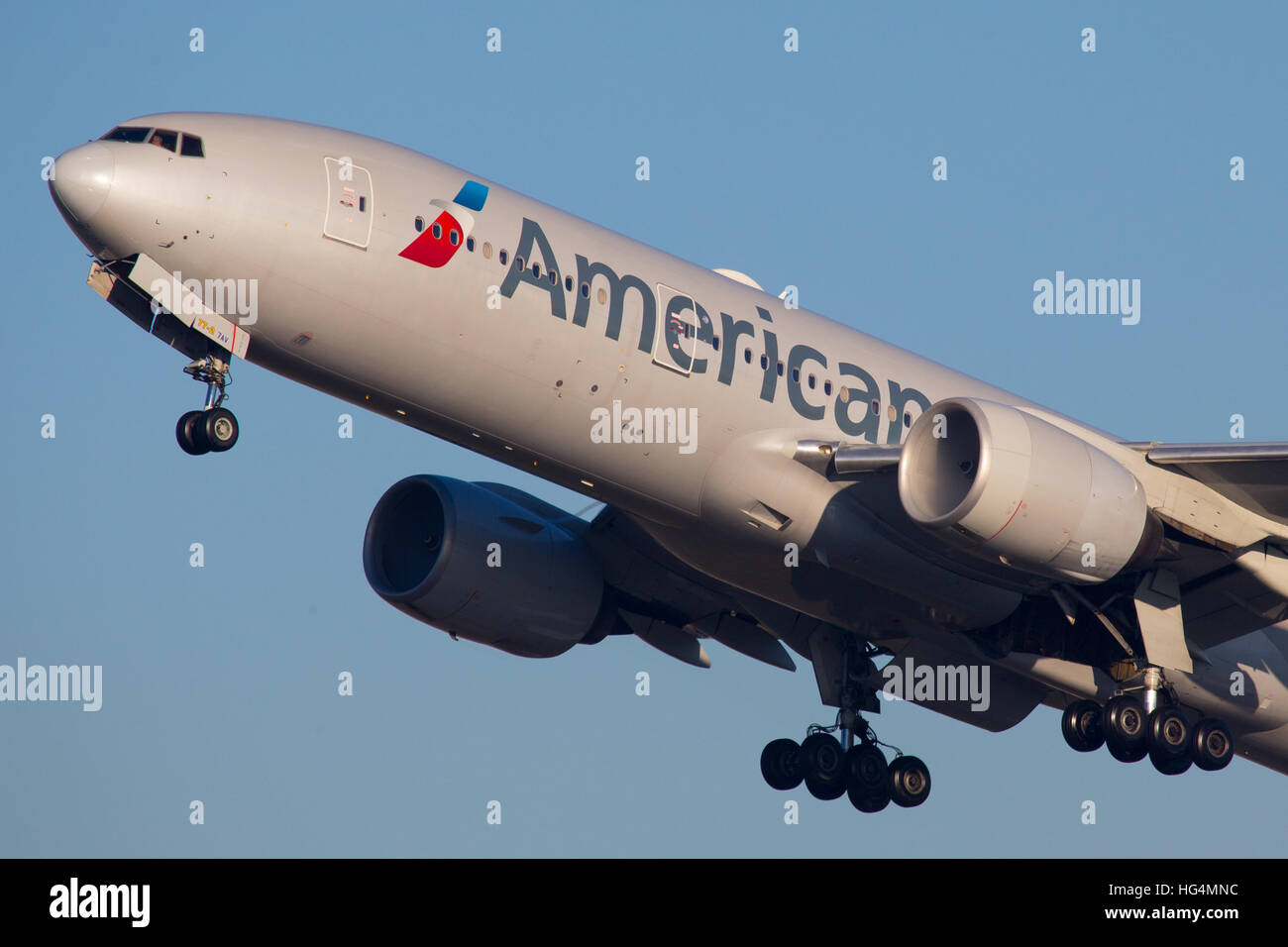 American Airlines aeromobili Boeing 777 Foto Stock