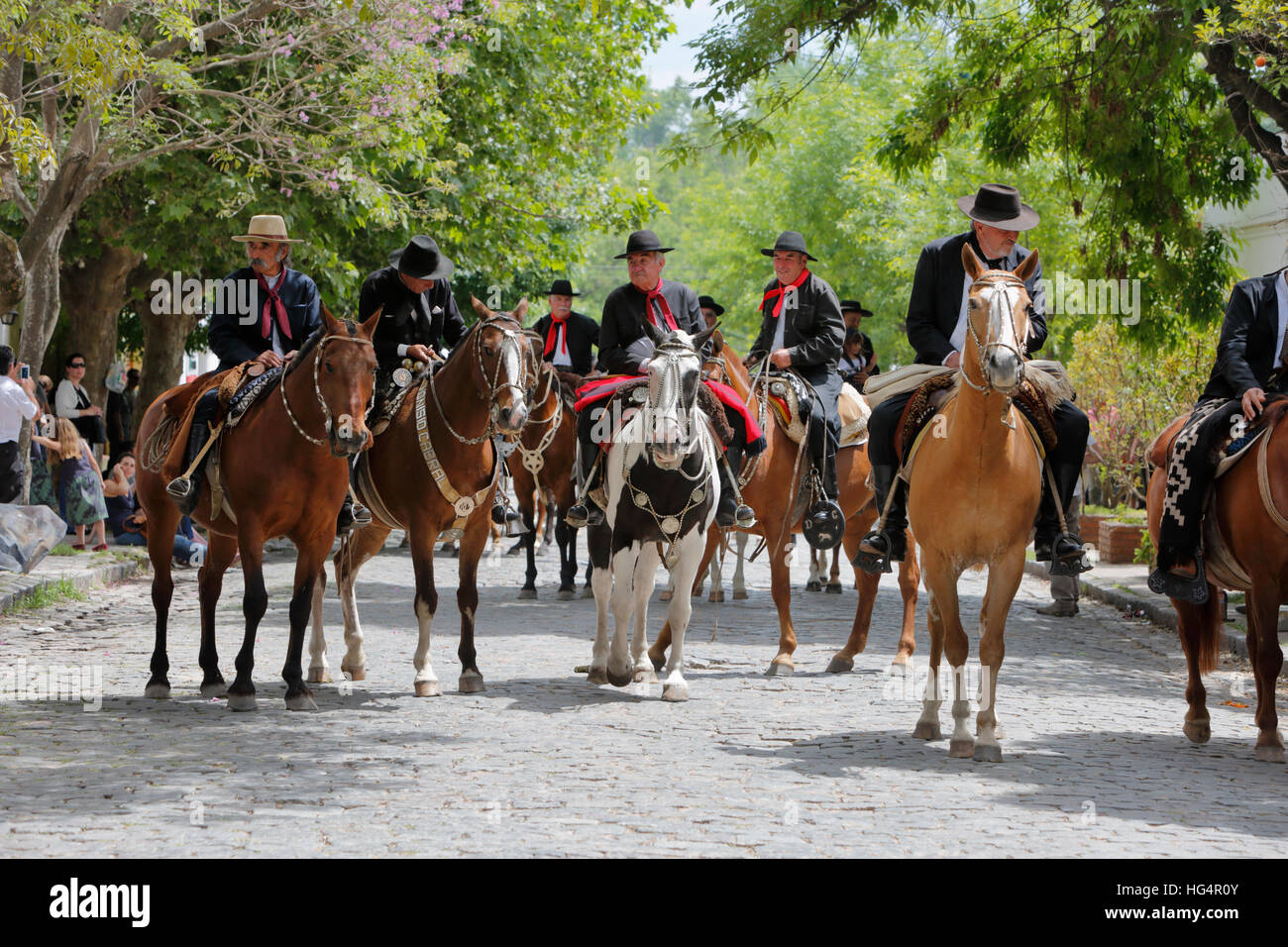 Gaucho parata del giorno della tradizione, San Antonio de Areco, La Pampa Argentina, Sud America Foto Stock