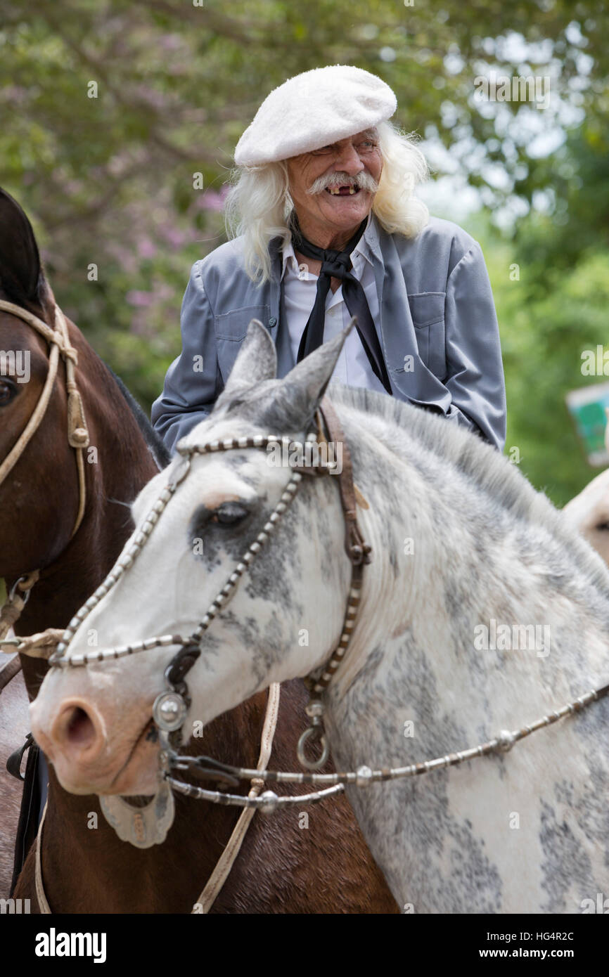 Gaucho parata del giorno della tradizione, San Antonio de Areco, La Pampa Argentina, Sud America Foto Stock