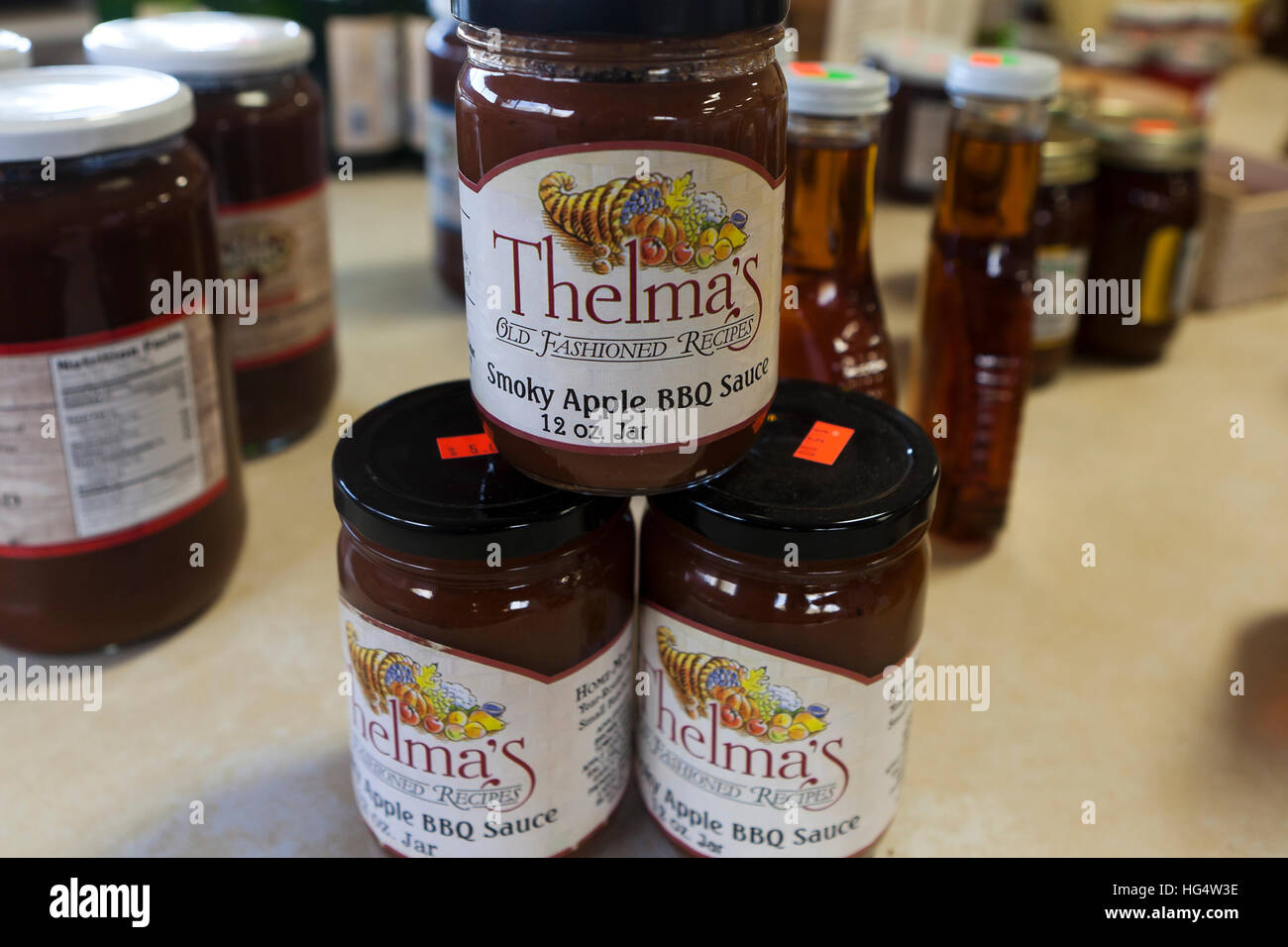 Thelma's Smoky Apple BBQ SAUCE - Pennsylvania USA Foto Stock