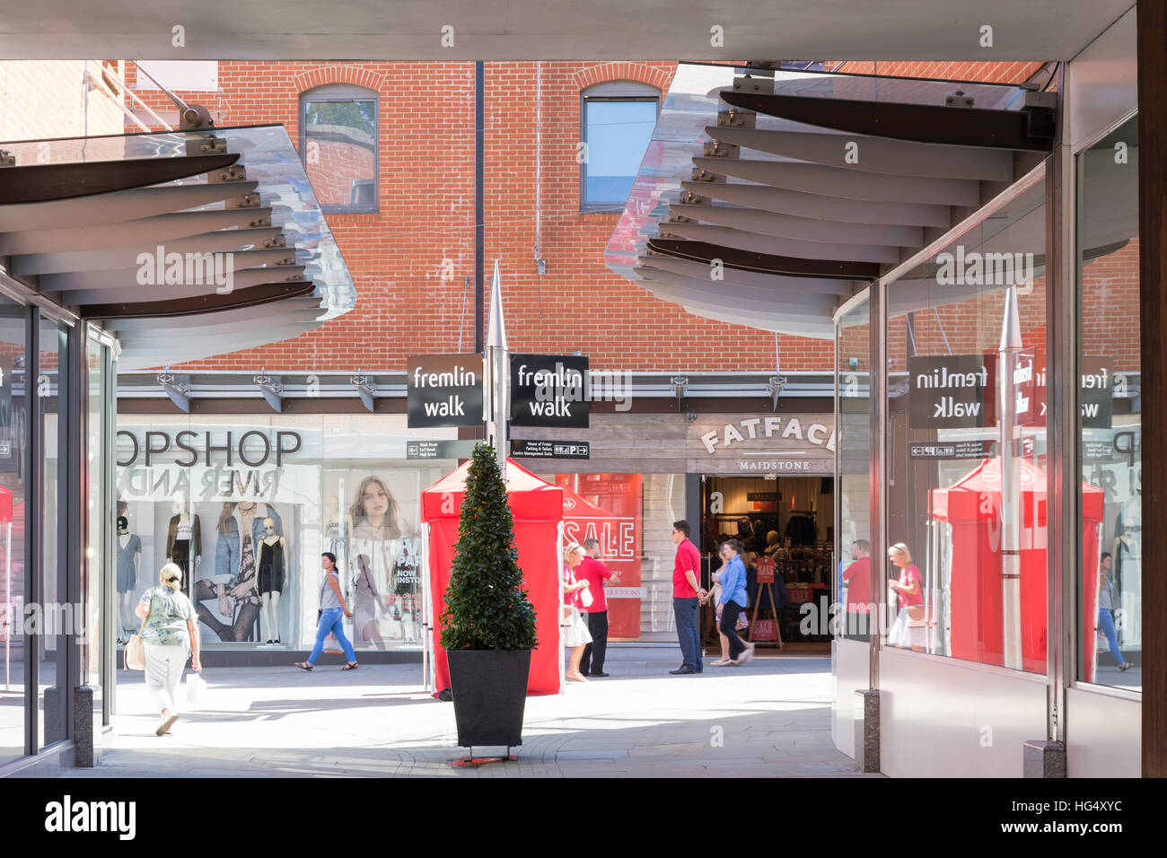 Fremlin passeggiata Shopping Centre, Maidstone Kent, England, Regno Unito Foto Stock