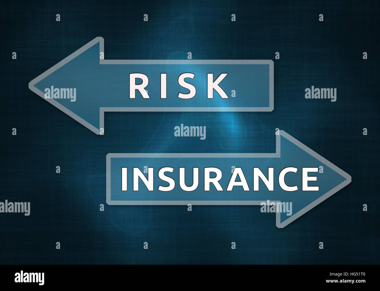 È necessario scegliere uno: il rischio o l'assicurazione Foto Stock