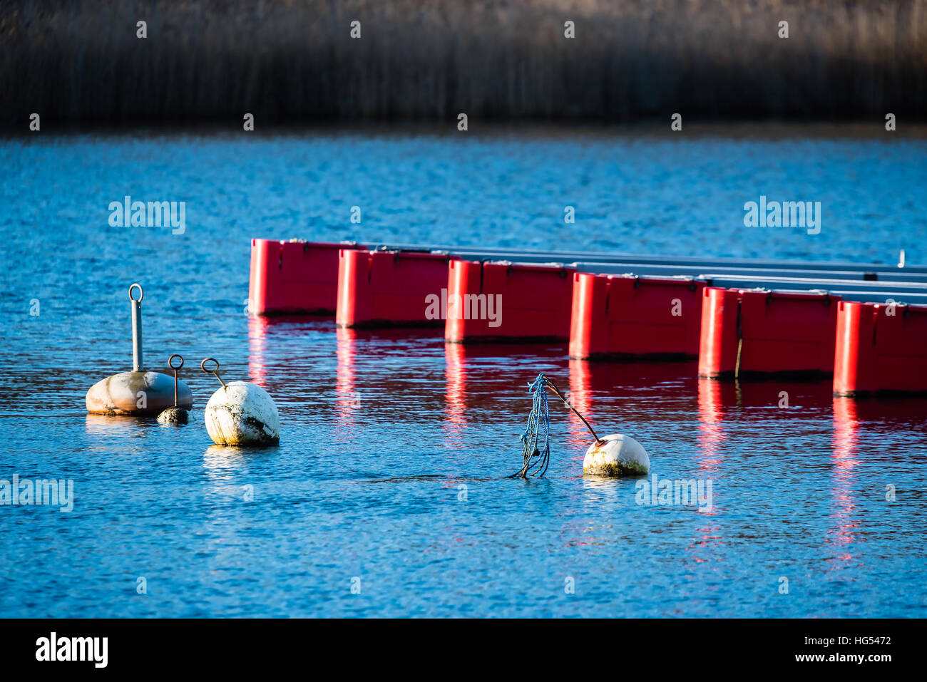 Svuotare boe di ormeggio e di luoghi di ancoraggio. Foto Stock