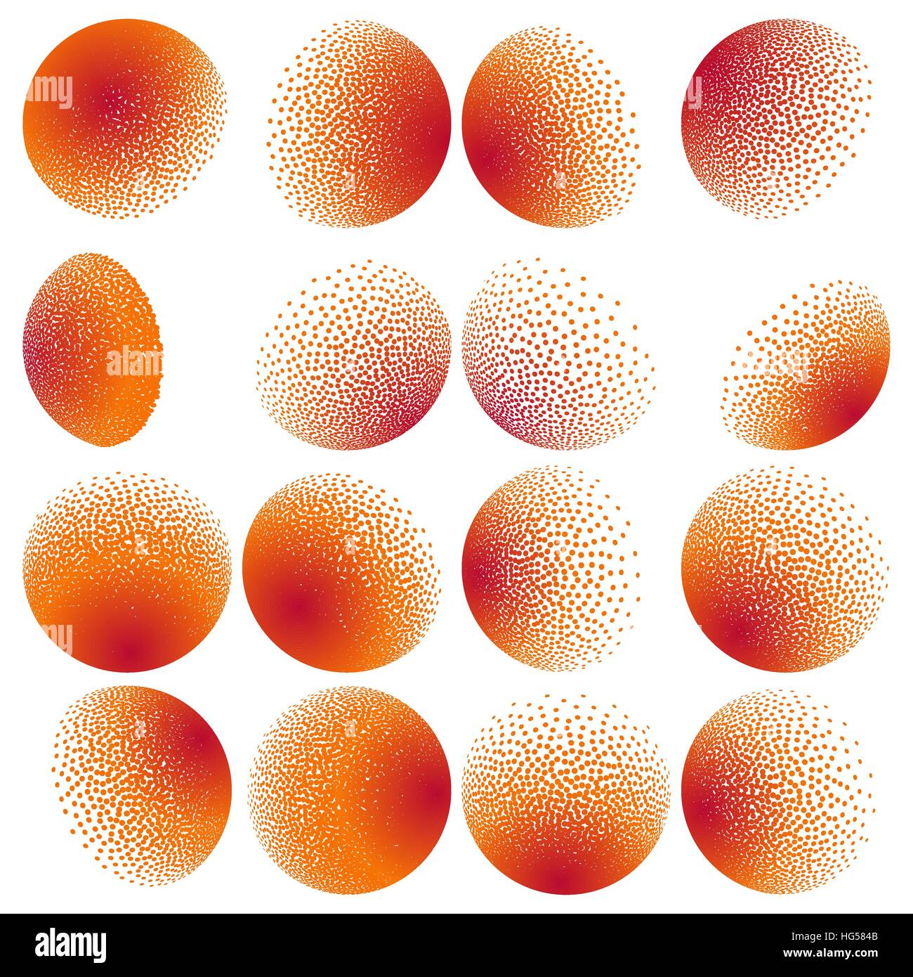 Set di mezzitoni astratto gli elementi di design. EPS 10 Illustrazione Vettoriale