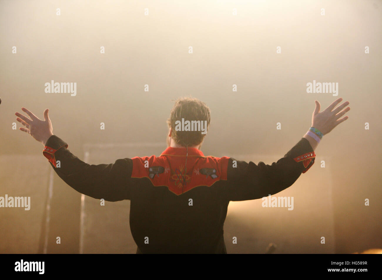 John Grant di eseguire sul John Peel stage a Glastonbury 2016. Foto Stock