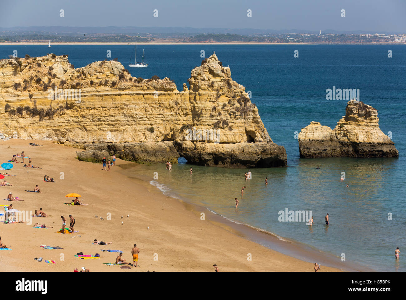 Praia Dona Ana, Lagos, Algarve, PORTOGALLO Foto Stock