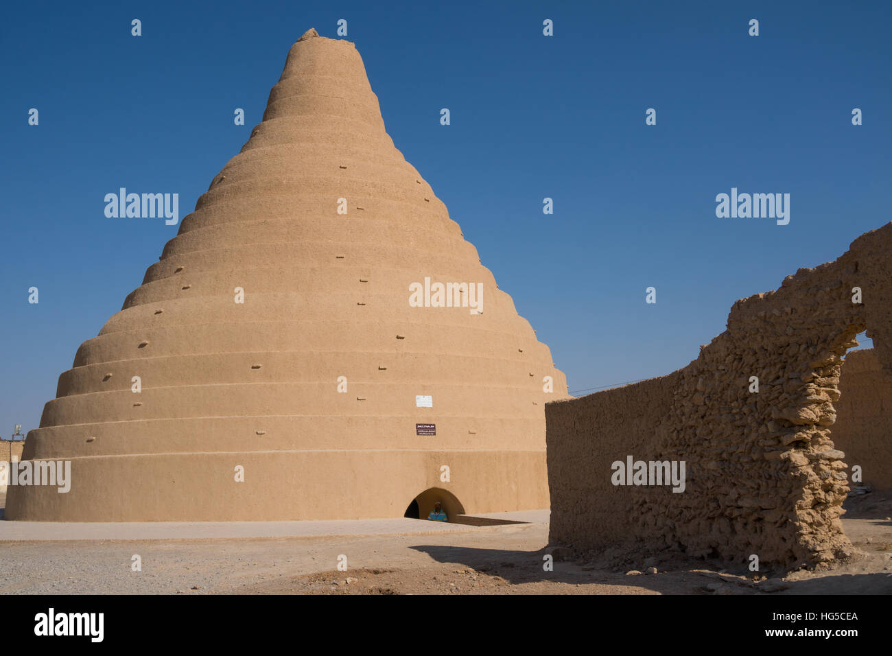 Ice House per la conservazione di ghiaccio, Arbukuh, vicino a Yazd, Iran, Medio Oriente Foto Stock
